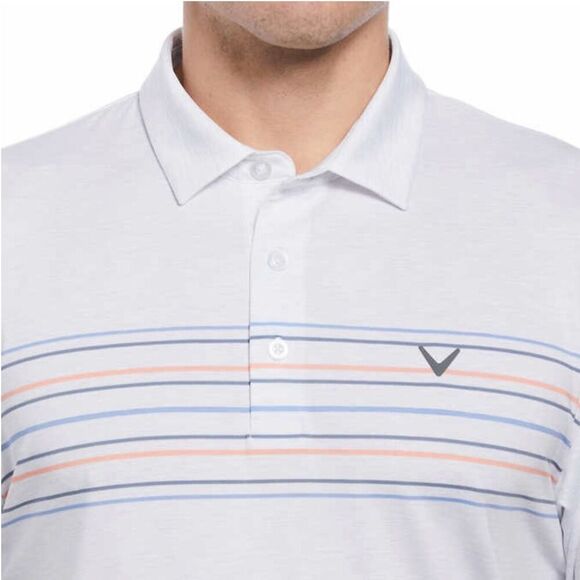 CALLAWAY Golf Shirt Men’s XL White Gray NWT Stretch Polo Collared Opti-Dry New - Picture 5 of 13